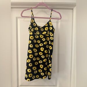 Urban Outfitters Black Sunflower Slip Dress Sz Small
